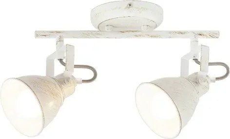 Rabalux beltéri karos spotlámpa e14 2x40w antik fehér vivienne