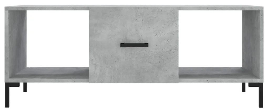 Betonszürke szerelt fa dohányzóasztal 102 x 50 x 40 cm