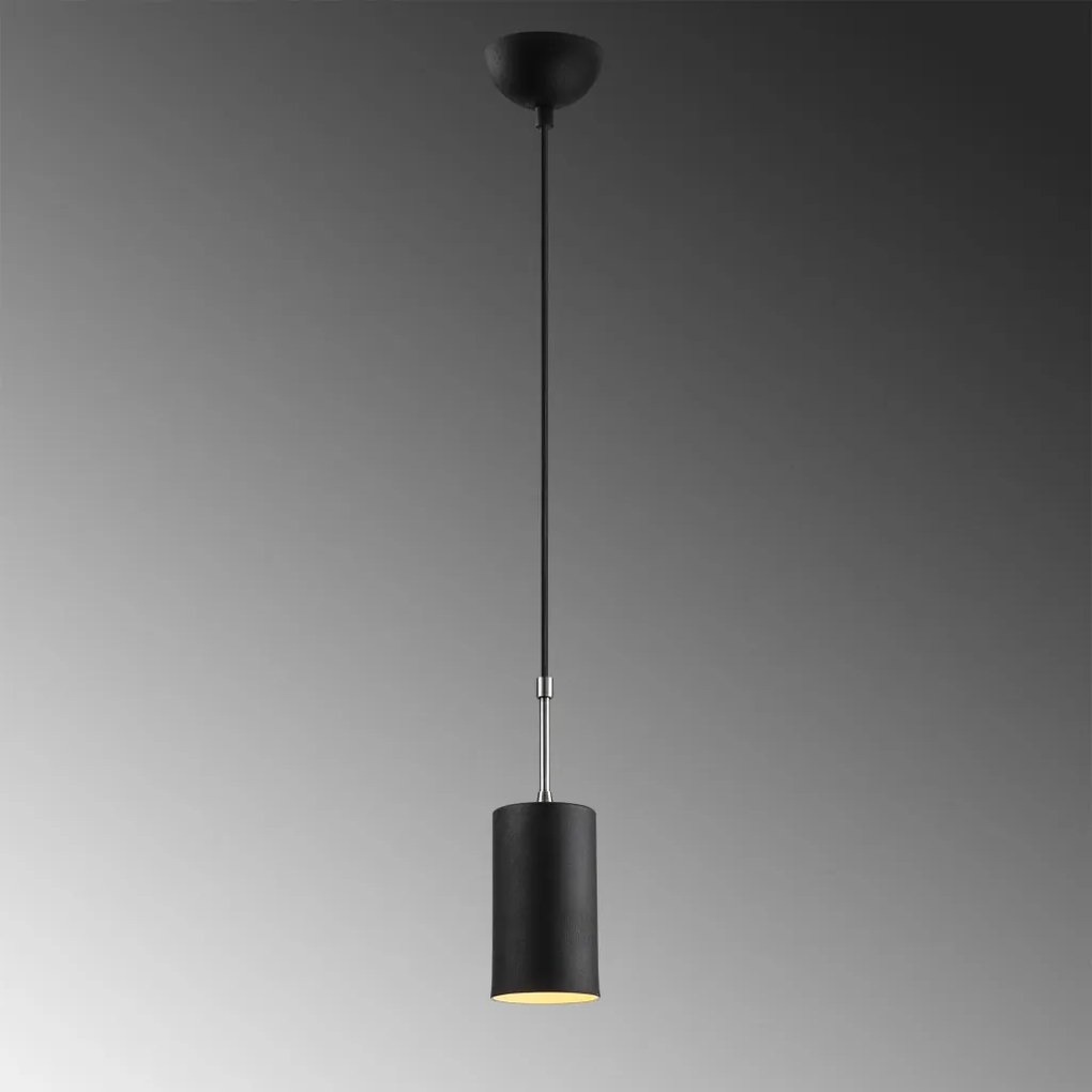 Kem 6397 fekete-nikkel vas függőlámpa, Ø9 cm