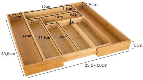 Bamboo drawer insert/organizer Ruhhy 19189