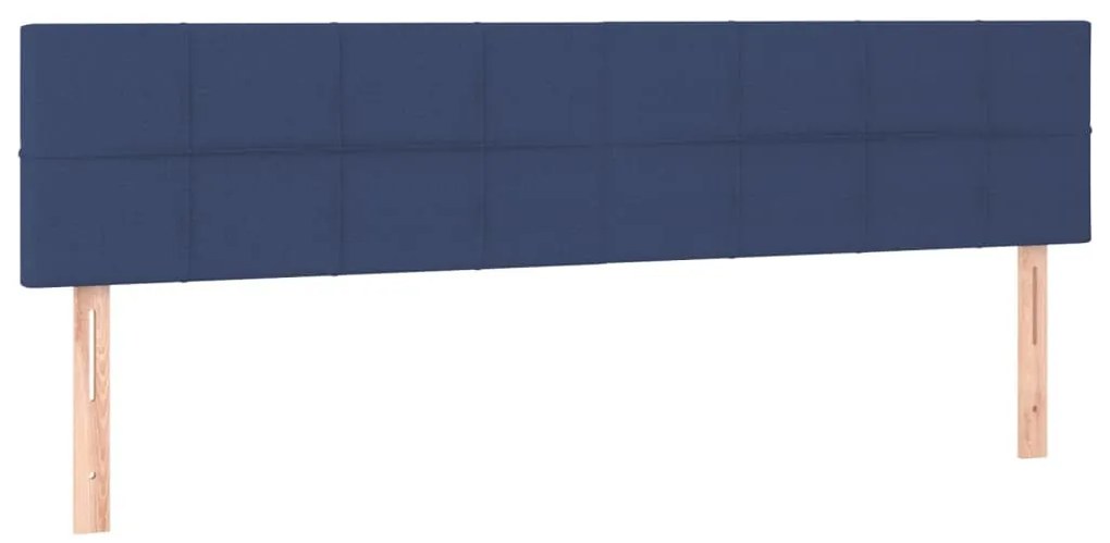 kék szövet LED-es fejtámla 180x5x78/88 cm