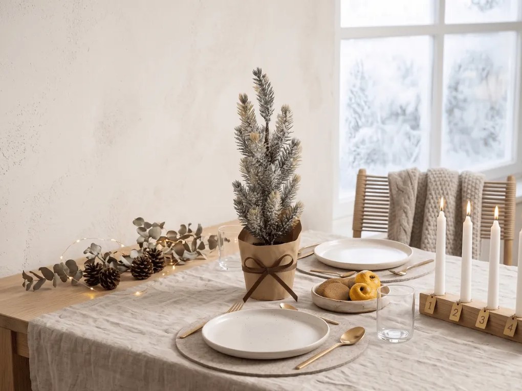 Díszes karácsonyi fa FROSTY TREE cserépben 22 cm