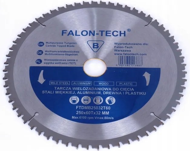 Többfunkciós tárcsa Falon-Tech FTDMB21020T40 210x32mm