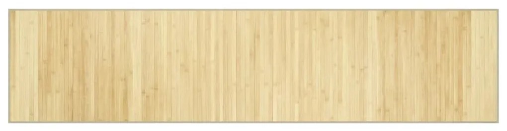négyszögletű világos természetes bambusz szőnyeg 70 x 300 cm