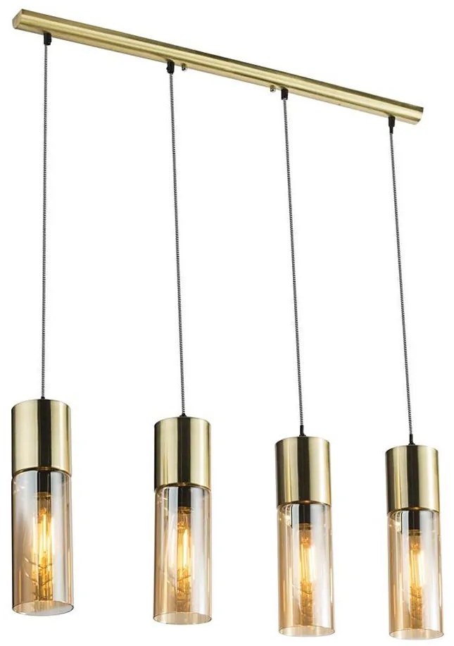 GLOBO 21000-4HM - Csillár zsinóron ANNIKA 4xE27/25W/230V réz