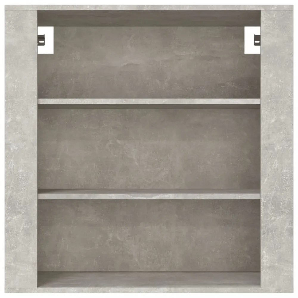 betonszürke szerelt fa faliszekrény 80 x 313 x 80 cm