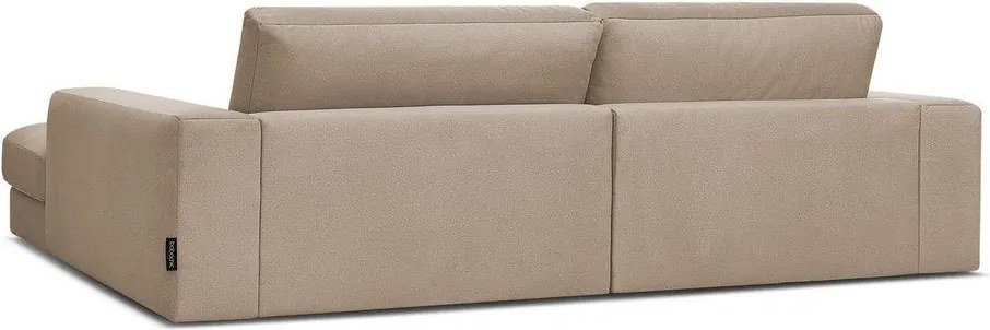 Szürkésbarna bársony sarokkanapé (jobb oldali-heverő résszel) Sierra – Bobochic Paris