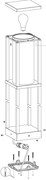 Eglo 98715 - Kültéri lámpa CASCINETTA 1xE27/40W/230V IP54