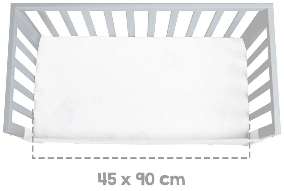Szürke babaágy 90x45 cm – Roba