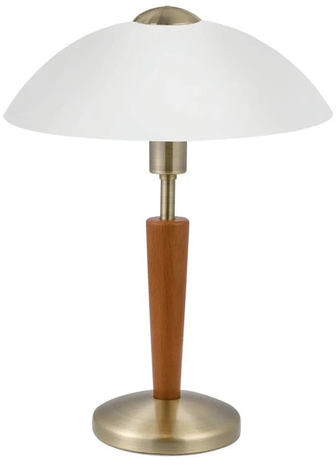 Szürke-barna dimmelhető asztali lámpa üveg búrával (magasság 35 cm) SOLO 1 – EGLO