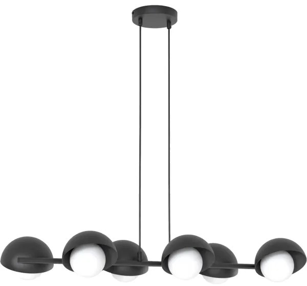 Kábelcsillár BOOM 6xG9/8W/230V fekete