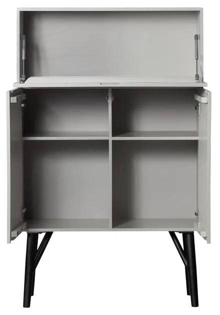 Világosszürke mangófa bortartó szekrény 90x146x46 cm Carved – WOOOD