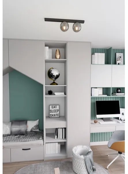 Mennyezeti lámpa FIT 2xE14/10W/230V fekete/szürke