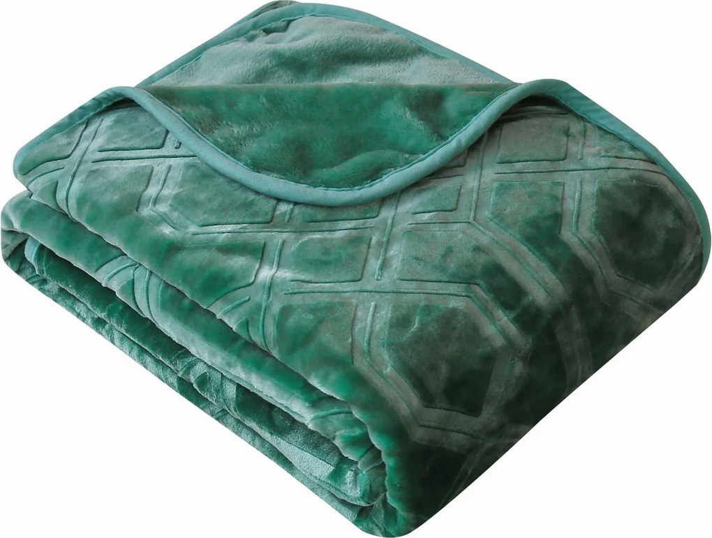 Vastag Dombornyomott Akril Takaró 160x200 Palack Geometrikus Meleg Minta