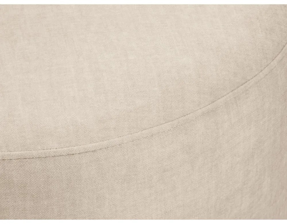 Debbie bézs bársony puff, ø 68 cm - Mazzini Sofas