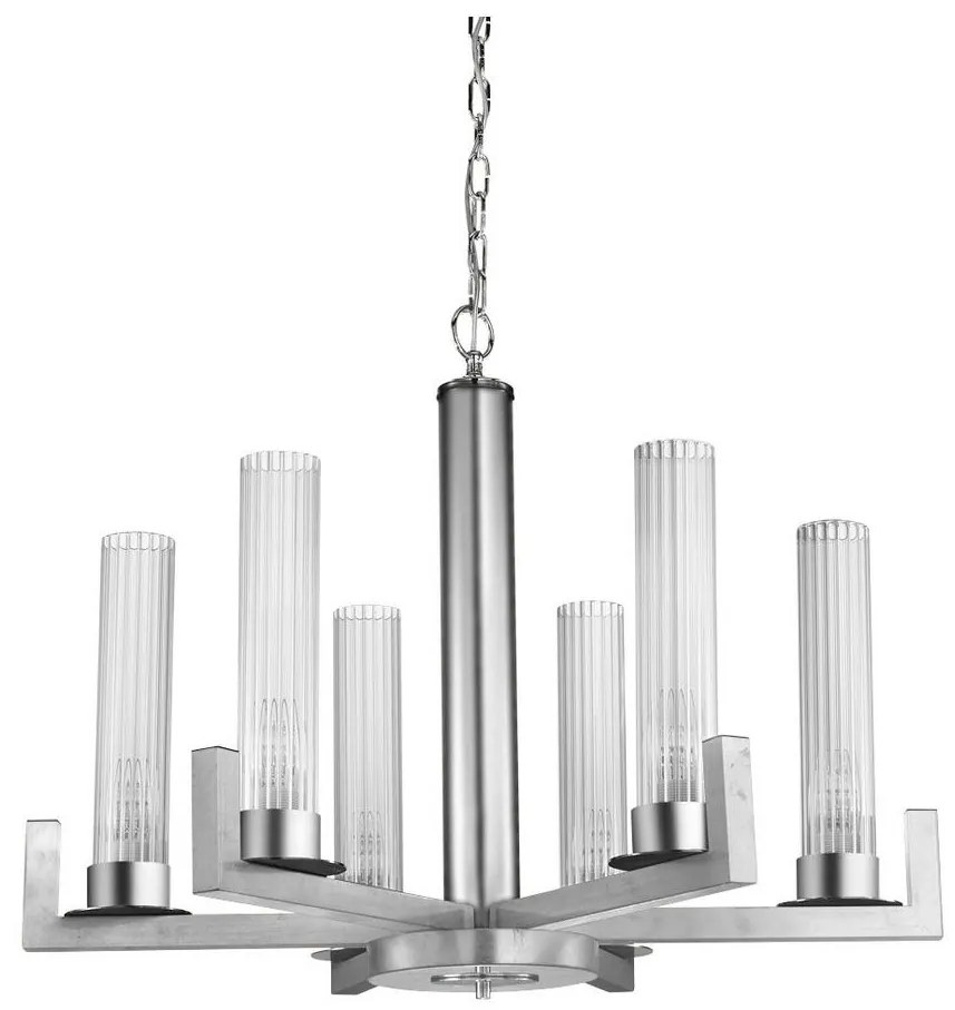 Kolarz 6009.80650 - Csillár láncon RAGGIO 6xE14/25W/230V ezüst