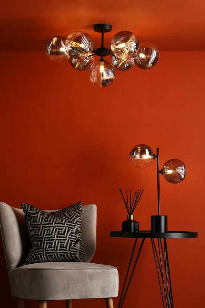 Dar Lighting modern mennyezeti lámpa cohen matt fekete darcoh3422-19