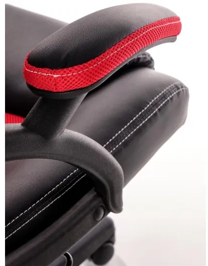 KENU irodai szék, fekete/piros