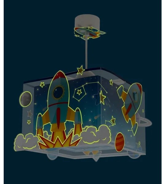 Dalber 63352 - Gyerek csillár ROCKET 1xE27/15W/230V