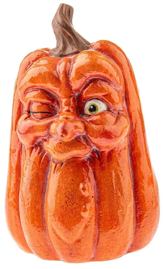 Őszi dekoráció Arcú tök, 20 x 32 cm, magnézium