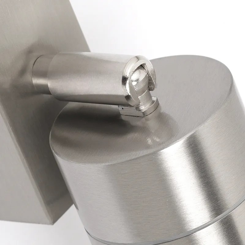 Kültéri fali lámpa acél IP44 forgatható és dönthető - Solo