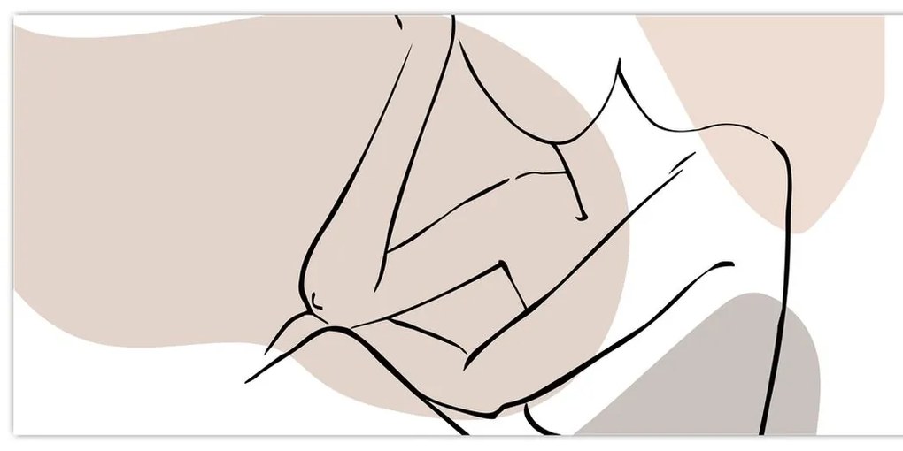Kép - Női test vonal művészet N⁰1 (120x50 cm)