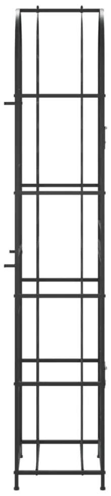 fekete kovácsoltvas bortartó 73 palackhoz 45 x 36 x 200 cm0