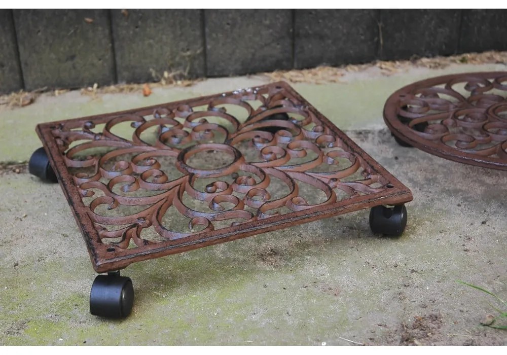 Fém gurulós virágállvány ø 28 cm – Esschert Design