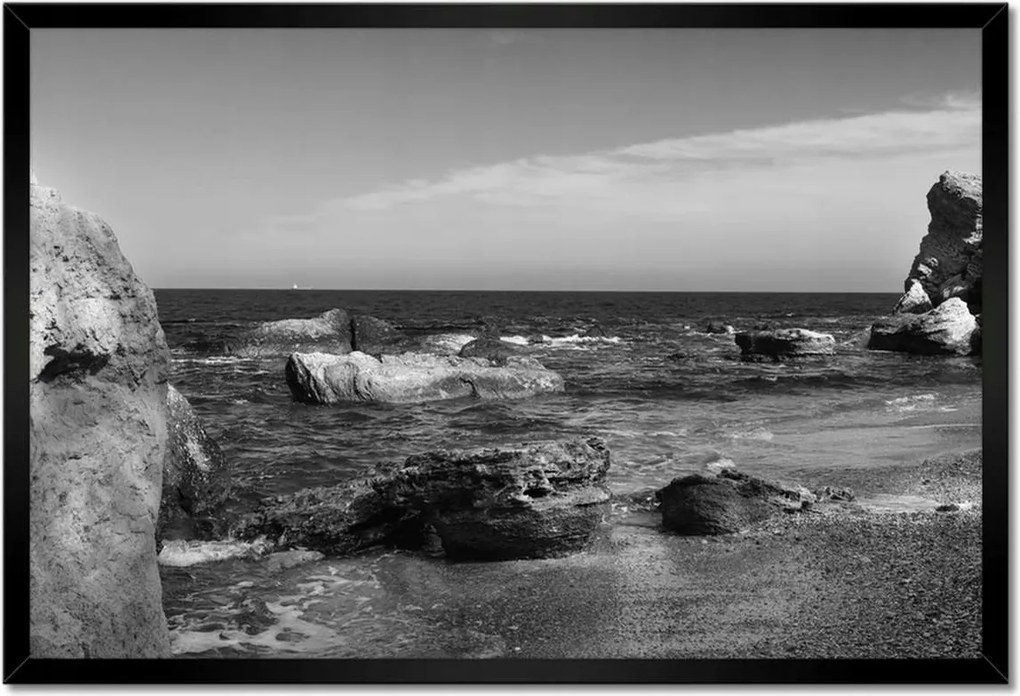 Poszterek keretben 60x40 Tengerpart sziklák