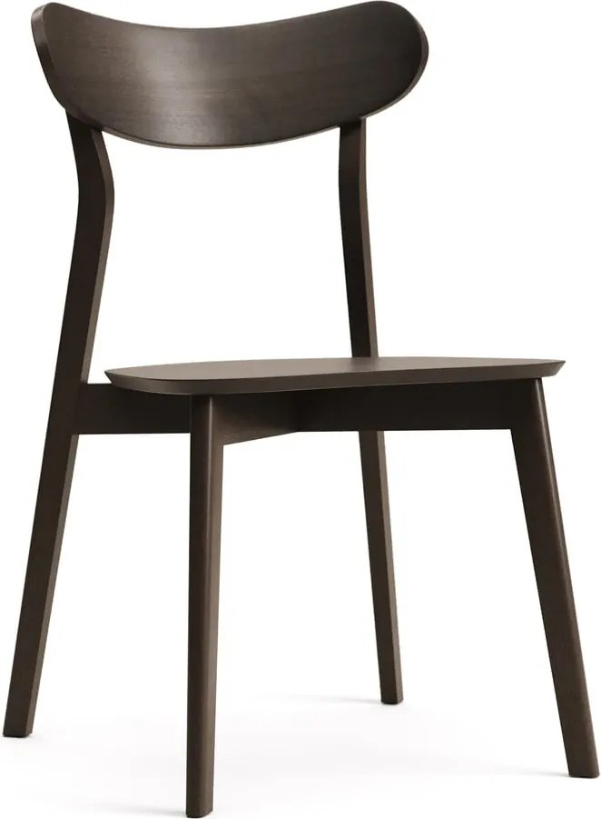 Barna étkezőszék szett tölgyfa dekorral, 2 db-os Safina – Kave Home