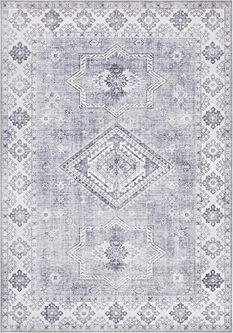 Keleti szőnyeg nappaliba 120x160cm, szürke krémszínű, lapos szövésű