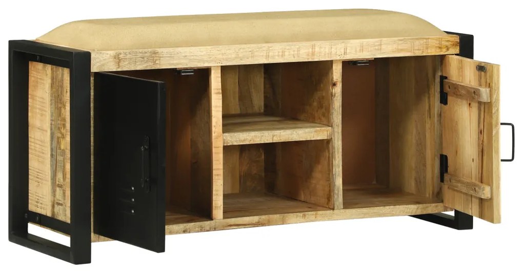 Pad szekrény 100x35x50 cm Tömör fa Durva mangófából