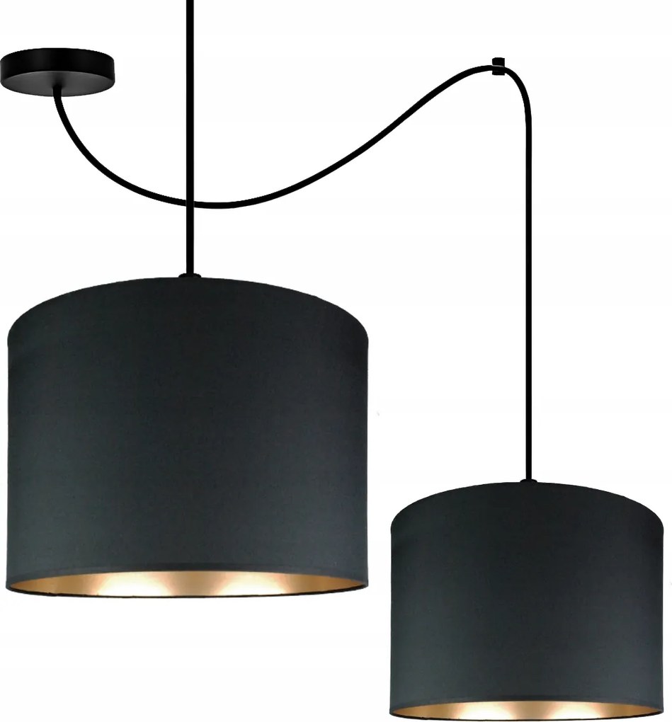 Függő Lámpa Arany Pók Fekete Lámpabúra Arany Belső Nappali Hálószoba