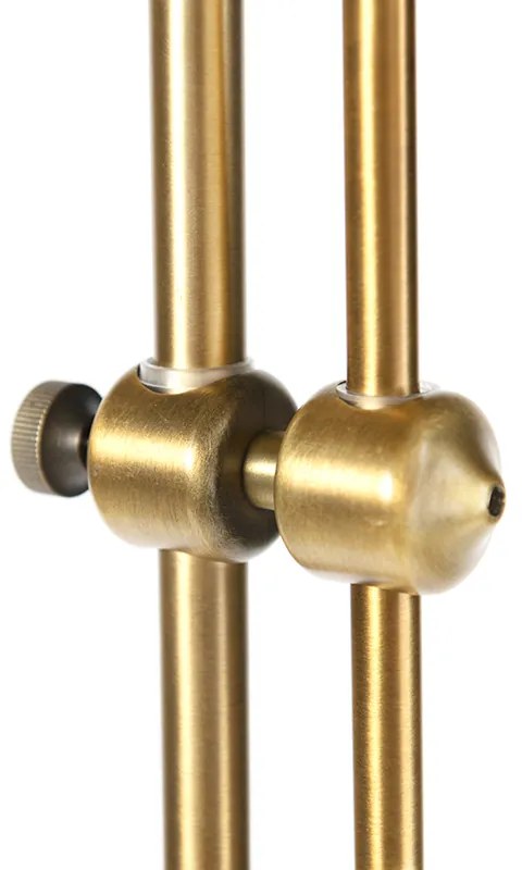 Klasszikus állólámpa bronz színű fehér árnyékolóval - Ashley