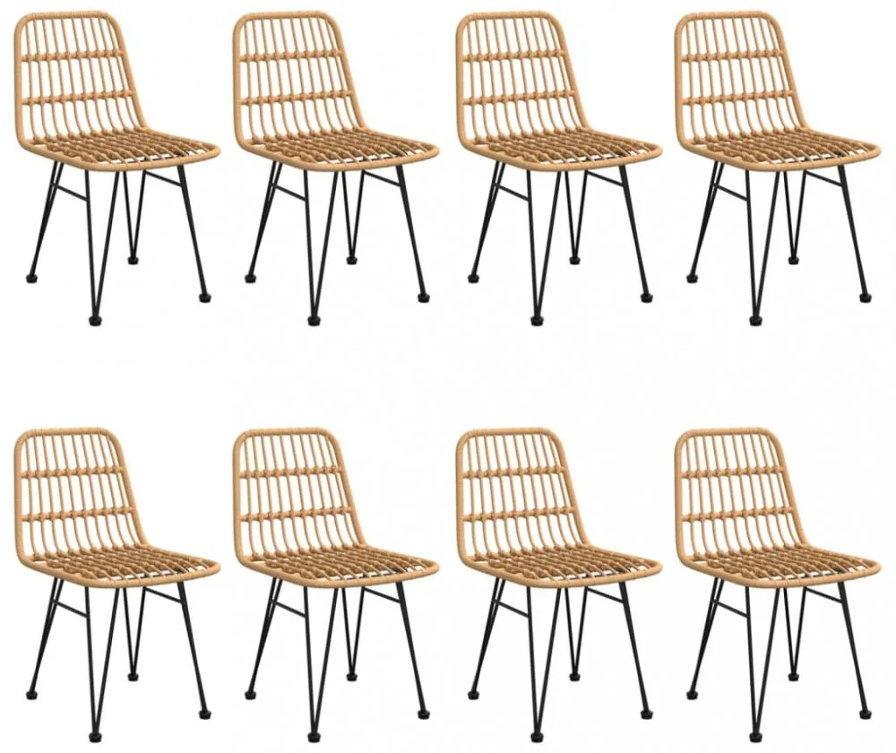 vidaXL 9 részes polyrattan kerti étkezőgarnitúra
