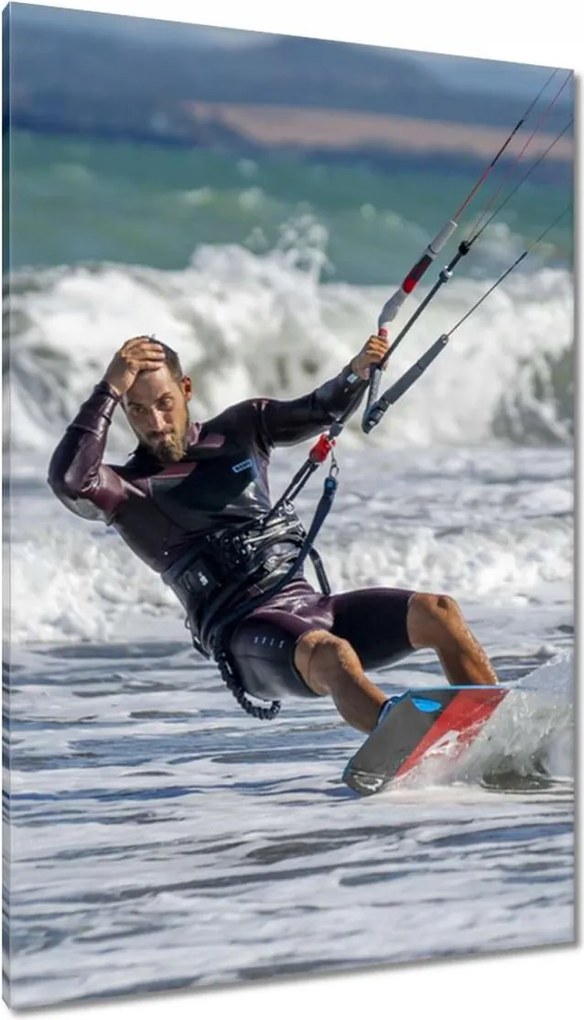 Vászonkép 80x120 Kitesurfing Kitesurfer