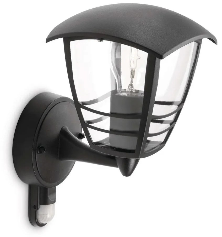 Philips 15388/30/16 - Kültéri fali lámpa érzékelős CREEK 1xE27/60W