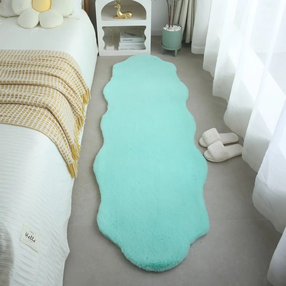 Mentazöld szintetikus szőrme szőnyeg 60x180 cm Caty – Ayyildiz Carpets