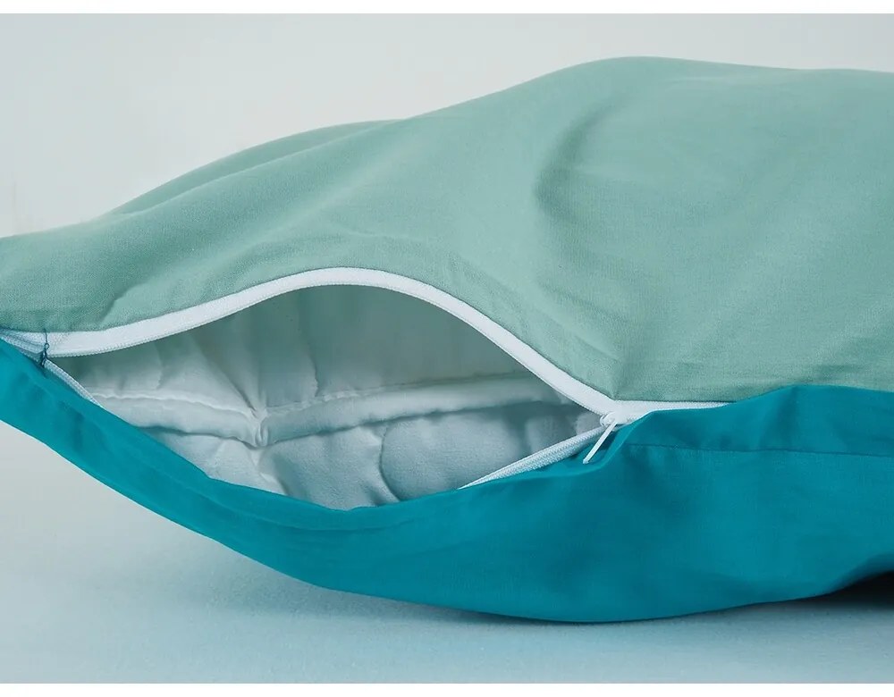 B.E.S. Petrovice Pamut ágynemű Double face türkiz/olajzöld