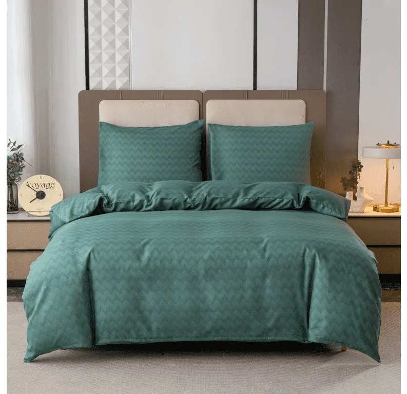 Mikroszálas flanel ágyneműhuzat ZEFELLE sötétzöld Ágyneműhuzat mérete: 70 x 80 cm | 140 x 200 cm