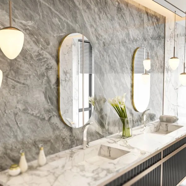 Fali tükör RIORS 85x45 cm arany