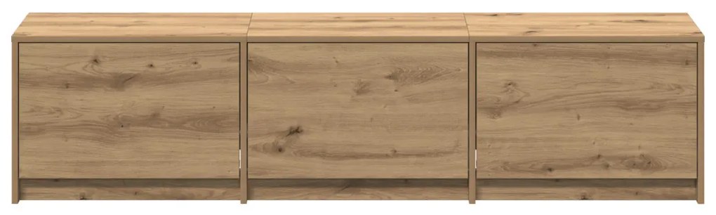 TV Szekrény LED világítással Artisan Tölgy 165x34x40 cm Szerelt Fa