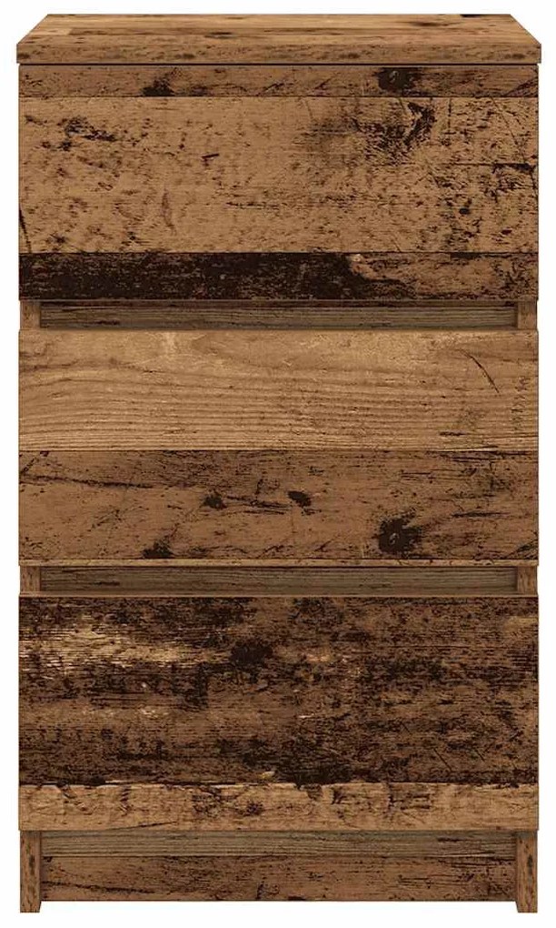 antik fa éjjeliszekrény 3 fiókkal 39x35x65 cm
