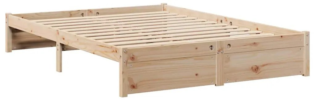 tömör fenyőfa könyvespolcos ágy matrac nélkül 140 x 190 cm