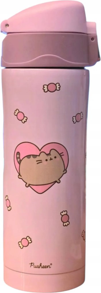 kulacs Pusheen 350ml termosz bögre Mpm lila pasztell