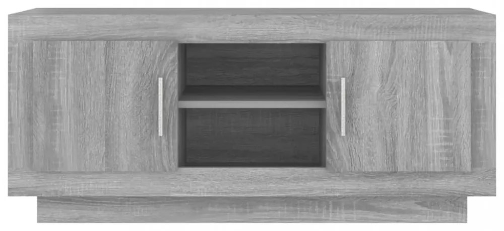 szürke sonoma színű szerelt fa TV-szekrény 102x35x45 cm