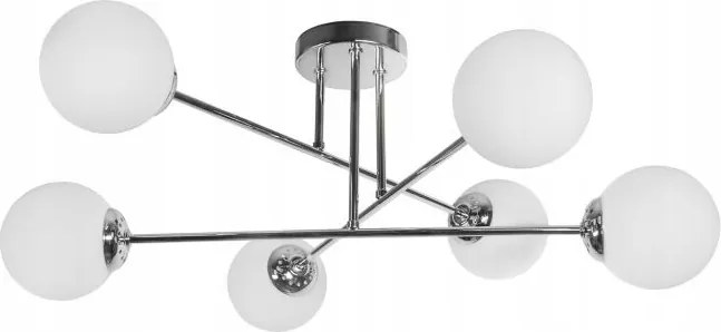 Mennyezeti lámpa króm-fehér6xE27 60W Leia 6P AD-LD-6439GGE27SM Orno