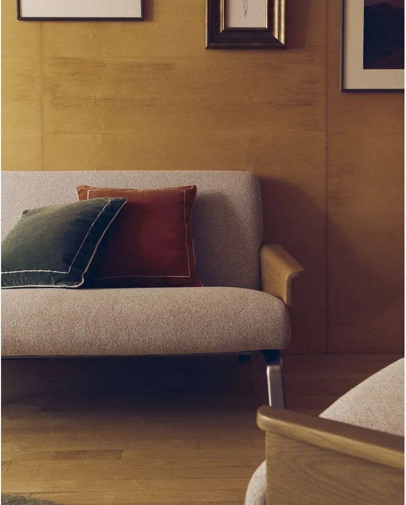 Bézs zsenília kanapé 165 cm Amsen – Kave Home