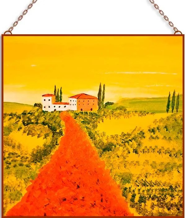 Toscana üvegkép, falikép
