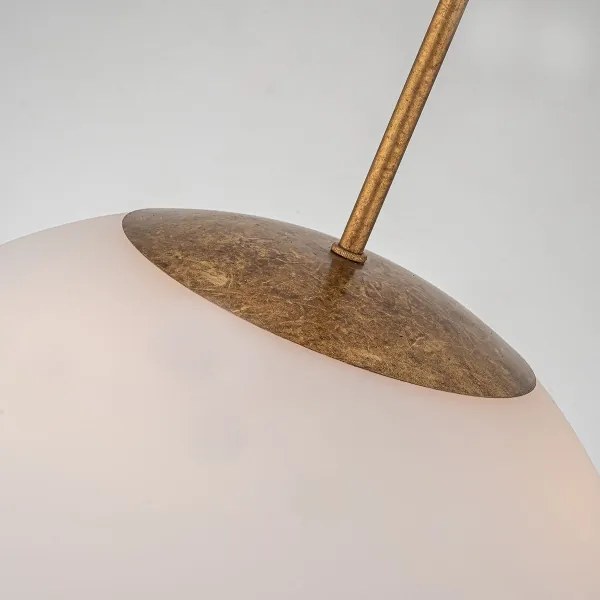 Quoizel STARING-3P-DG-OPAL-Csillár rúdon STARING 3xE14/40W/230V átm. 45,7cm arany